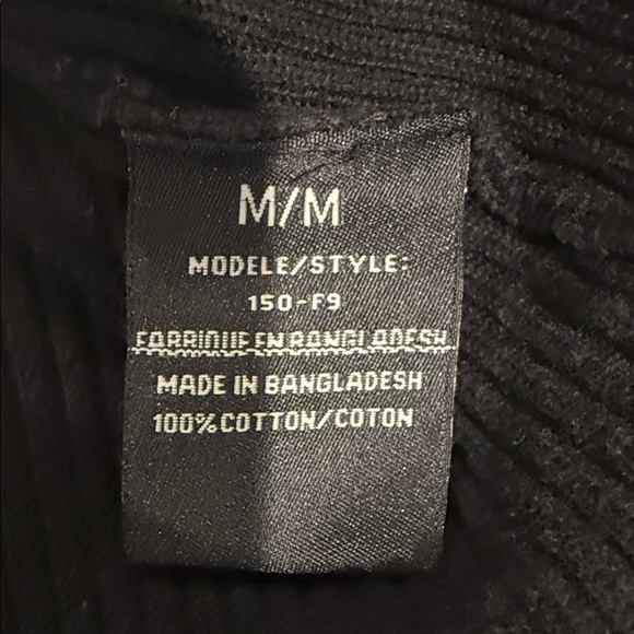 BB Essential Black V-Neck Ribbed 100% Cotton Sweater Women's Size M - Picture 9 of 9